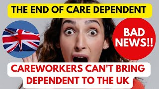 ATTENTION NO MORE DEPENDENT VISA FOR CARE WORKERS IN UK  ITS OFFICIAL NOW [upl. by Pauly23]