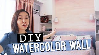 DIY Watercolor Wall  Beach Inspired  by Elle Uy [upl. by Ielarol172]