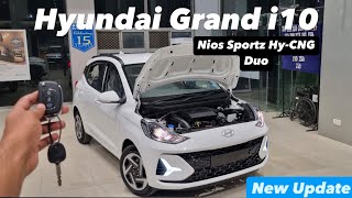 2024 Updated New Hyundai Grand i10 Nios Sportz 12 HyCNG Duo Review [upl. by Avirt]