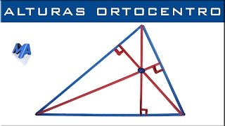 Alturas de un triangulo y ortocentro  Todo tipo de triángulo [upl. by Alyehc452]