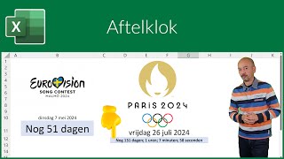 Aftelklok in Excel [upl. by Nnylanna]