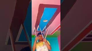 Maskin teyip celing desigin painting 🏡wallpainting wallartdecor [upl. by Auod492]