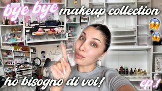 SVUOTO TUTTA LA MAKEUP COLLECTION 😱 studio makeover 🗑️ ep1  MelissaTani [upl. by Adiaz54]