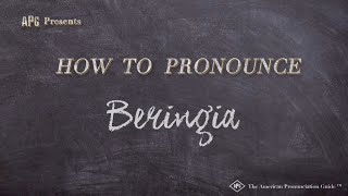 How to Pronounce Beringia Real Life Examples [upl. by Eelrefinnej]