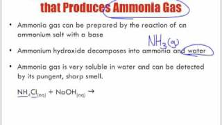 Reactions of Aqueous Solutions Forming Ammonia Gas [upl. by Clere190]