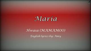 Maria  English KARAOKE  Hwasa MAMAMOO [upl. by Anerdna]