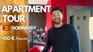 MY STUDENT APARTMENT TOUR  CAEN NORMANDY REGION FRANCE  RENT 450€ PER MONTH [upl. by Kere946]