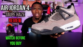 Air Jordan 4 taupe Haze Review  Early Look [upl. by Idnis735]