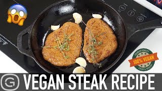 Seitan Steak Recipe  Vegan Food for Meateaters [upl. by Hildagard]