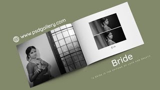 2025 Premium Traditional Photobook  Bridal  12 x 36 Size  PSD Gallery  104  Photoshop Tutorial [upl. by Nivlad]