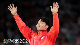 Shinnosuke Oka SHINES in men’s gymnastics individual allaround victory  Paris Olympics [upl. by Eelibuj]