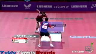 Adrian Crisan Vs Omar Assar Round 2 WTTC Paris 2013 [upl. by Atteyek]