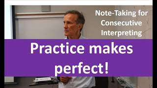 Note taking for consecutive interpreting Practice session David Violet [upl. by Aicekal]