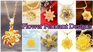 Flower Pendant Designs Latest Gold Pendant Designs Light Weight Gold Pendant Design [upl. by Audres]