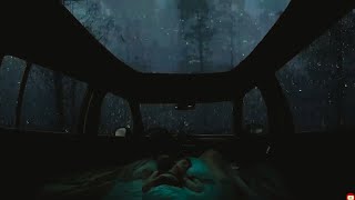 BRUIT DE LA PLUIE ORAGE ET TONNERRE DANS UN CAMPING CAR POUR DORMIR pluie orage tente camping [upl. by Aina]