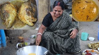 Dal Fry with Fish Head  Delicious Bengali Special Dalna with RiceVillage Style Dal Recipe [upl. by Raina284]