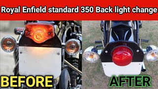 Royal Enfield Standard 350 Back Light Change  Modified Bullet  Bullet World [upl. by Norret402]