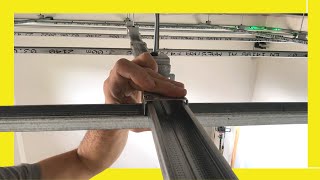 ✅ How to make metal frames for drywall ceilings 🔥 Suspended with double structure 🤜 silent block [upl. by Ambrosia]