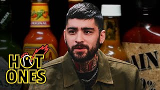 Zayn Malik Lets the Tears Flow While Eating Spicy Wings  Hot Ones [upl. by Eatnoid986]