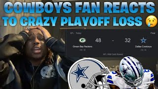 DALLAS COWBOYS FAN CRIES REACTING TO PACKERS LOSS  Green Bay Packers Vs Dallas Cowboys WILD CARD [upl. by Llennahc]