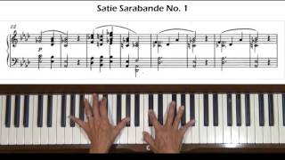 Erik Satie Sarabande No 1 Piano Tutorial [upl. by Cortney786]