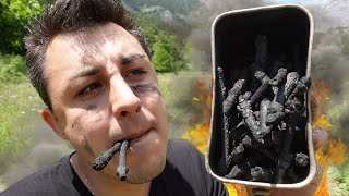 Faire du CHARBON À BARBECUE dans la nature  facilement [upl. by Egnalos]