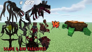 All parasites Scape and Run Parasites MOD VS Giant Tortoise in MINECRAFT1VS1Seven Part vs [upl. by Crofoot974]