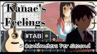 Guitar Tab  Kanaes Feelings 5 Centimeters Per Second OST Fingerstyle Tutorial Sheet Lesson Anp [upl. by Pablo]