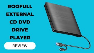 ROOFULL External CD DVD Drive Player USB 30 USBC CD DVD RW Disk Drive Burner Review [upl. by Grosz]