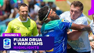 Fijian Drua v Waratahs Highlights  Round 5  Super Rugby Pacific 2024 [upl. by Ennazus]