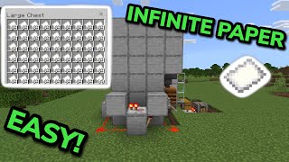 SIMPLE 121 AUTOMATIC PAPER FARM TUTORIAL in Minecraft Bedrock MCPEXboxPSSwitchPC [upl. by Handbook]