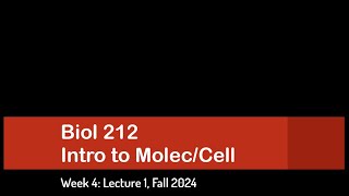 CSULB Biol 212 Fall 2024  Week 4 Lecture 1 [upl. by Eserahs889]