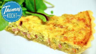 Quiche mit Speck und Lauch  Quiche Lorraine [upl. by Dodwell530]