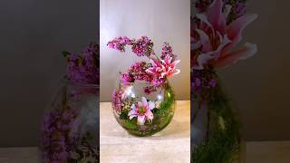 Pink Lily and Crape Myrtle Flower Arrangement flowerarrangementideas flowers [upl. by Grieve]