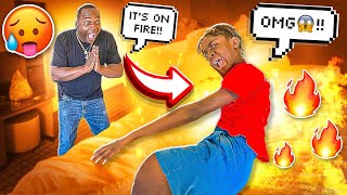 TELLING MY SON DARION OUR HOTEL IS ON FIRE PRANK😤HE WASNT HAPPY😤CRYER FAMILY PRANK GONE WRONG [upl. by Odlaner]