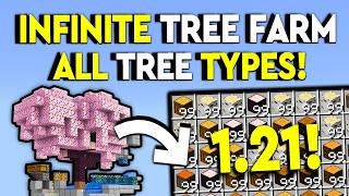 BEST INFINITE TREE FARM 121 Minecraft Tutorial  28000HOUR [upl. by Levi]