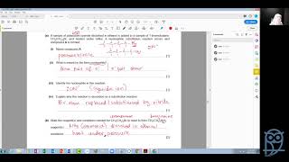 Live Lesson AS Chemistry  Halogenoalkanes Sn1 mechanism [upl. by Neleb712]