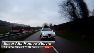 Essai Alfa Romeo Stelvio 20 turbo 280 ch AT8 Q4 Lusso  Lalternative aux SUV allemands [upl. by Allister688]