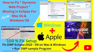 How to Fix Missing Dynamic Web Project amp Create amp Run in Eclipse IDE MacOS amp Windows 2023 [upl. by Gilbart34]