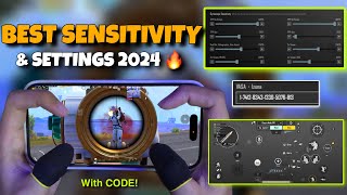 NEW😱BEST SENSITIVITY amp SETTINGS 2024🔥 4 Finger Claw Gyroscope  PUBG MOBILE [upl. by Four]