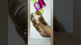 Metal silk thread bangle All colours availableFor order DM in Instagram valaivi page Just Rs80 [upl. by Rialc]