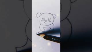 How to draw a Panda Panda Drawing Easy🐼🐼🐼how to draw a pandapanda with pencil drawingshorts [upl. by Nylarej]