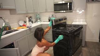 Stove Cleaning ASMR Housewife Chores [upl. by Olympias]