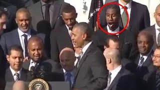 Iman Shumpert Shocked That President Obamas Podium Can Move [upl. by Llewsor314]