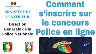 Comment sinscrire sur le concours Police en ligne [upl. by Diraf]