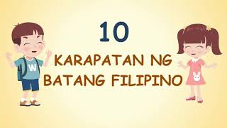 10 Karapatan ng Batang Filipino [upl. by Allisirp]