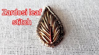 Aari class tutorial zardosi leaf stitch in aari zardosi leaf stitch in tamil AnjusAariBridal [upl. by Kleinstein]