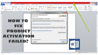 Fix Product Activation Failed  This Copy Of Microsoft Office Is Not Activated [upl. by Aliakim822]