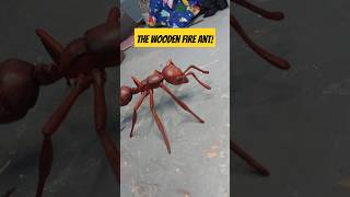 Carved from bloodwood woodartistry fireants insectslovers [upl. by Ytsur]