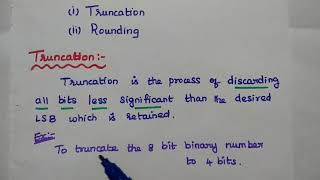 Quantization  Truncation and Rounding Methods  Errors due to Quantization Methods [upl. by Eryt699]